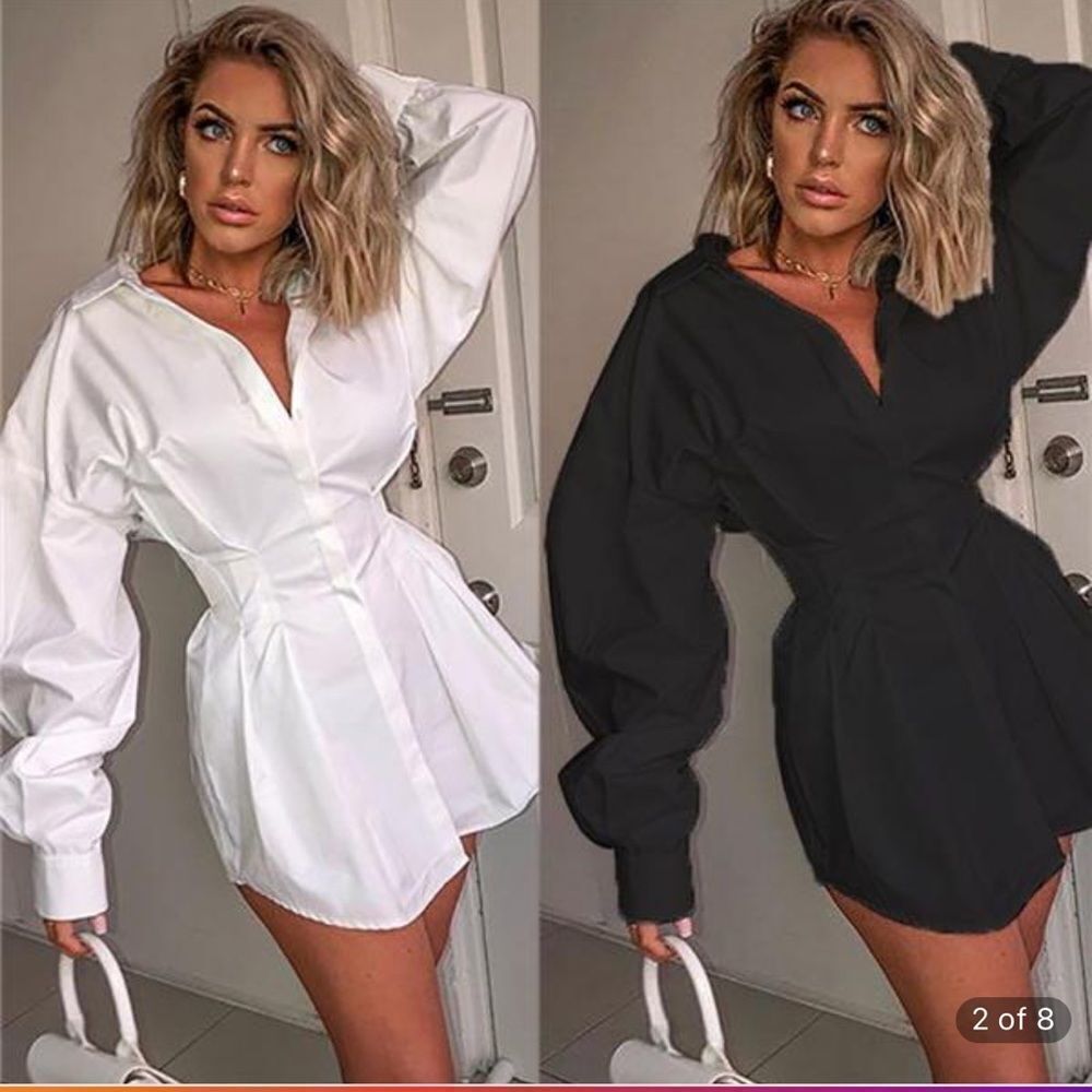 Cinch Waist Shirt Dress